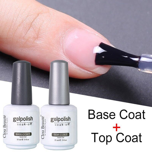 No Wipe Top Coat Base Coat Primer UV Gel Nail Art Tips Manicure Gel Nail Polish